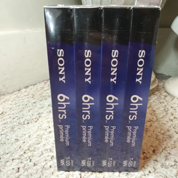 3/$18 4 Pack Of Sony Premium Brilliant Color & Sound 6 Hrs VHS Tapes - Picture 3 of 6